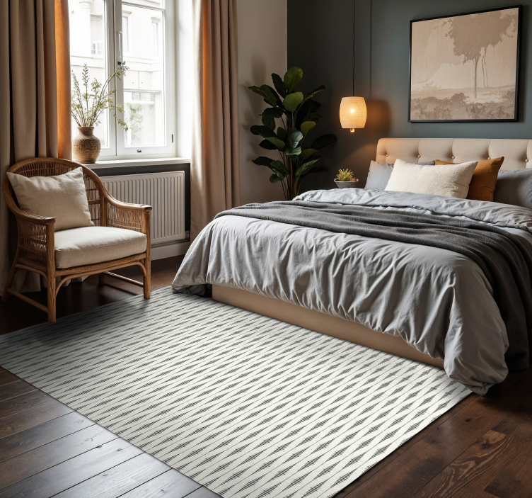 Tapete vinílico moderno rabaul ikat cinza e bege - TenStickers