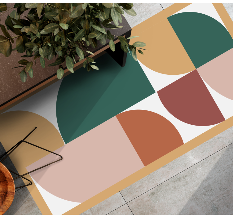 Tapete vinílico moderno segmentos abstratos angulares - TenStickers