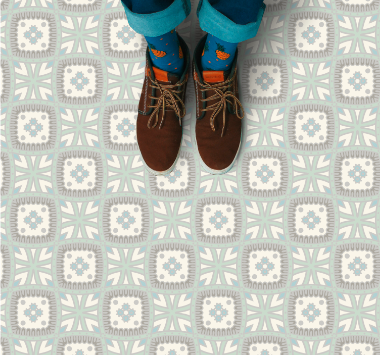 Tapete vinílico mosaico arranjo de azulejos - TenStickers