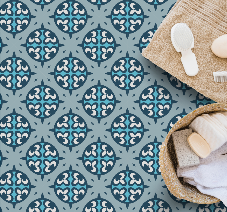 Tapete vinílico mosaico azulejos com padrões fantasiosos - TenStickers