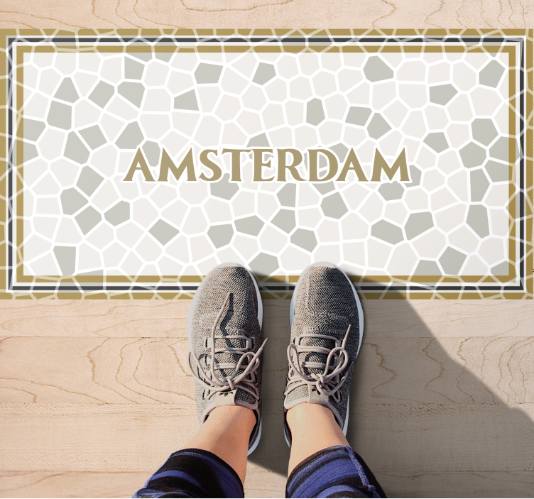 Tapete vinil mosaico mosaico de amsterdã - TenStickers