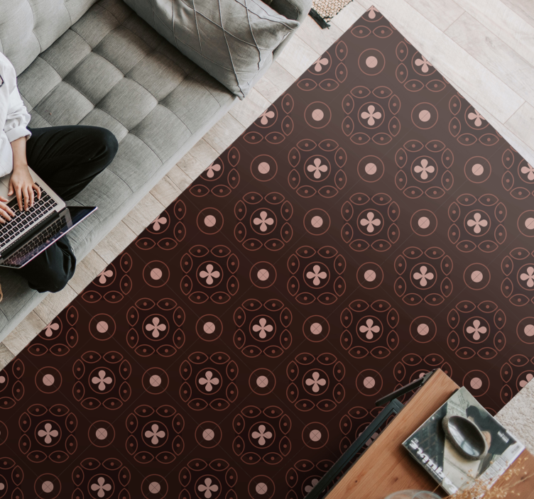 Tapete vinílico mosaico padrões circulares em mosaico - TenStickers