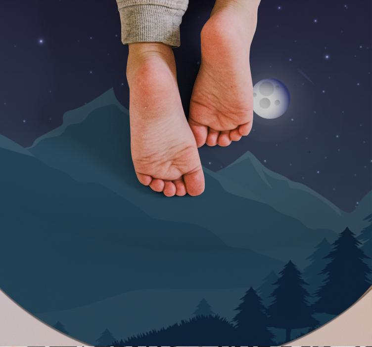 Tapete vinílico natureza anoitecer montanhoso - TenStickers