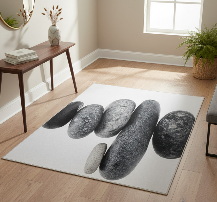 Tapete vinílico natureza arranjo de pedras empilhadas - TenStickers