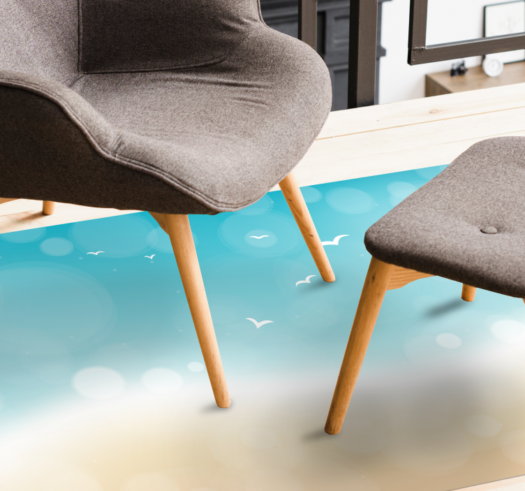 Tapete vinílico sala de estar brisa do oceano - TenStickers