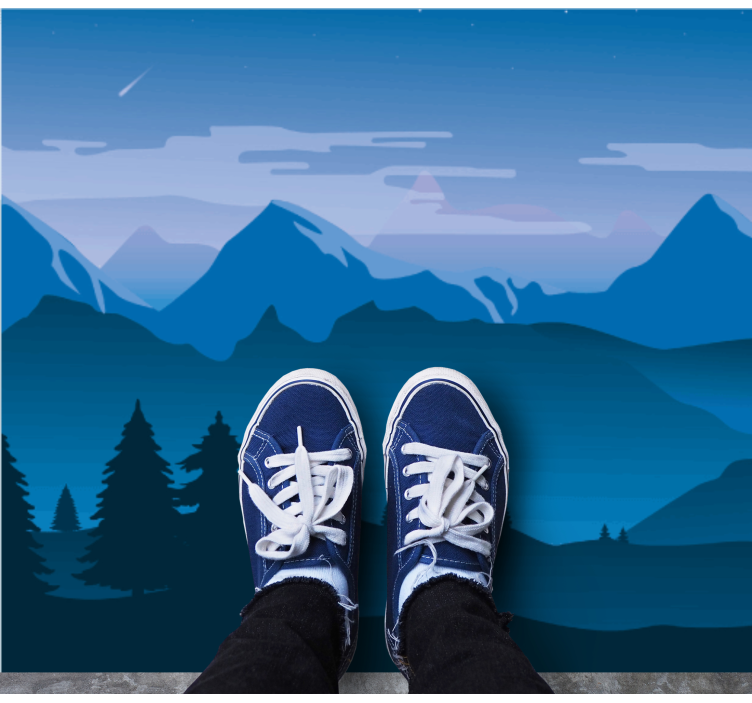 Tapete vinílico natureza cena de vista da montanha - TenStickers