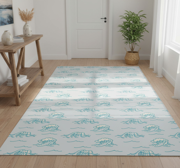 Tapete vinílico natureza com design de padrão de ondas - TenStickers