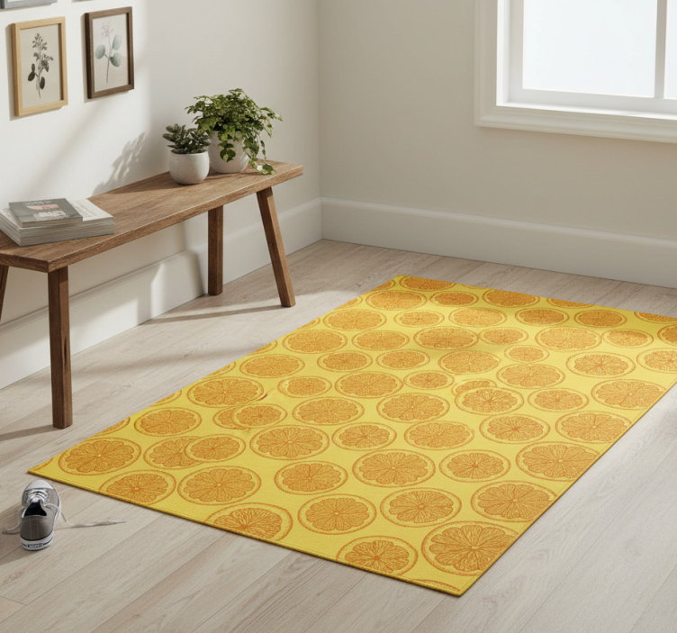 Tapete vinílico natureza com estampa de fatias de cítricos - TenStickers