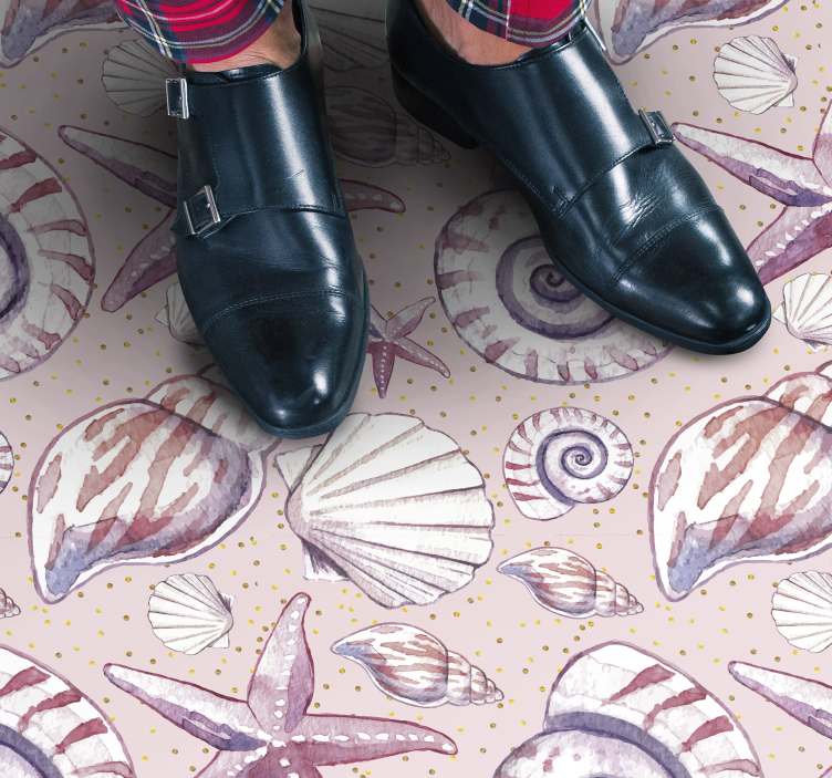 Tapete vinílico natureza conchas e celestiais - TenStickers