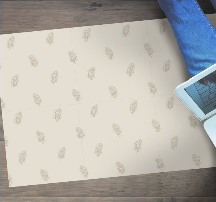 Tapete vinílico natureza detalhe com padrão de folhas - TenStickers
