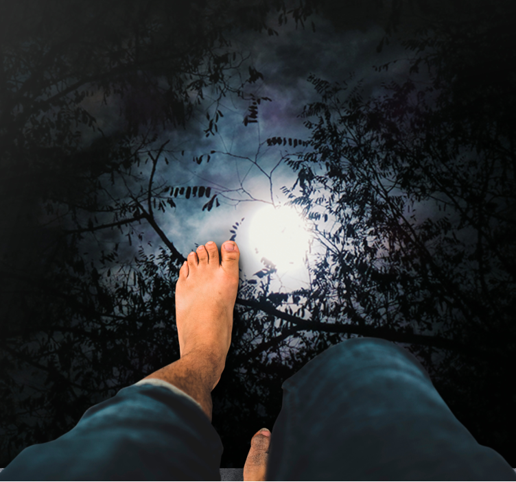 Tapete vinílico natureza floresta lunar assombrosa - TenStickers