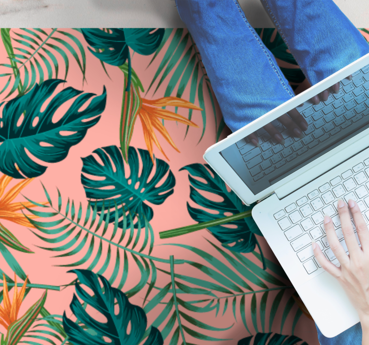 Tapete vinílico natureza folhas tropicais - TenStickers