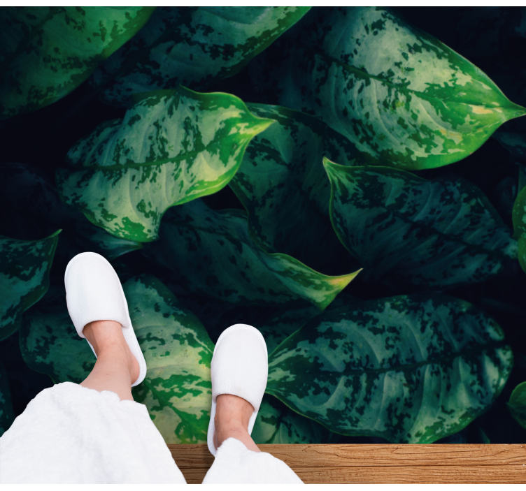 Tapete vinílico natureza folhas verdes vibrantes - TenStickers