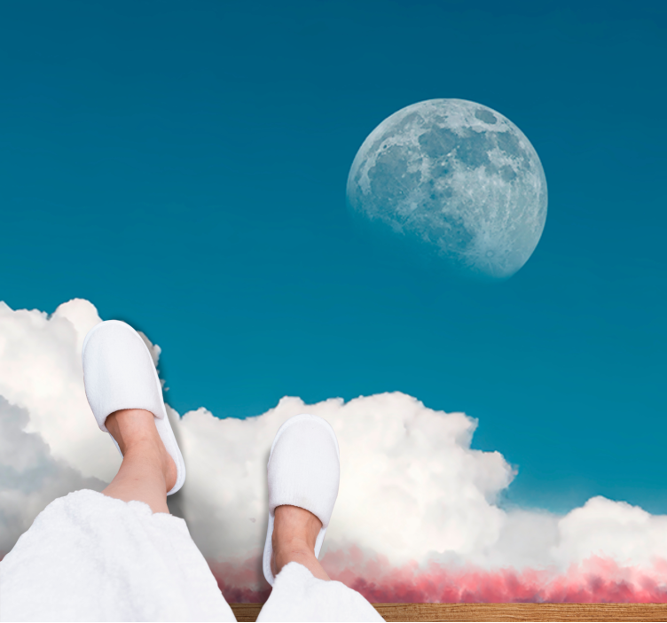 Tapete em vinil horizonte de nuvens etéreas - TenStickers