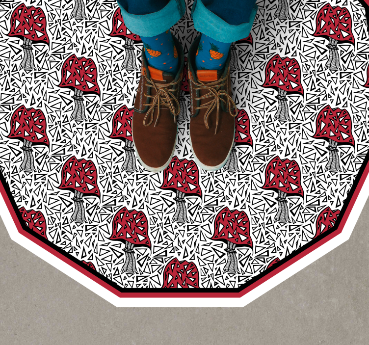 Tapete vinílico natureza motivo artístico de cogumelo - TenStickers