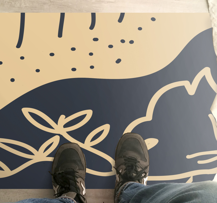 Tapete vinílico natureza com motivo folhagem bege - TenStickers