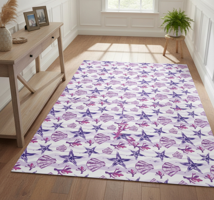 Tapete vinílico natureza padrão concha coral - TenStickers