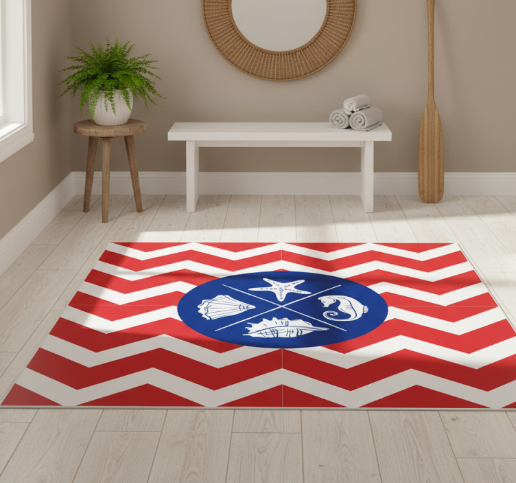 Tapete vinílico natureza padrão conchas do mar - TenStickers