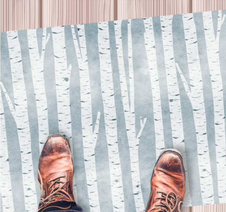 Tapete vinílico natureza padrão de bétula - TenStickers