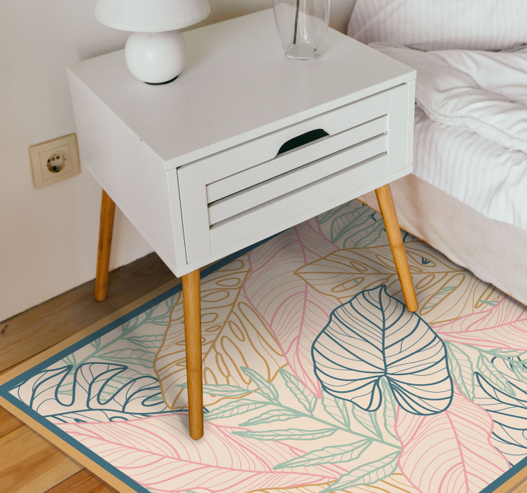 Tapete vinílico natureza padrões tropicais frondosos - TenStickers