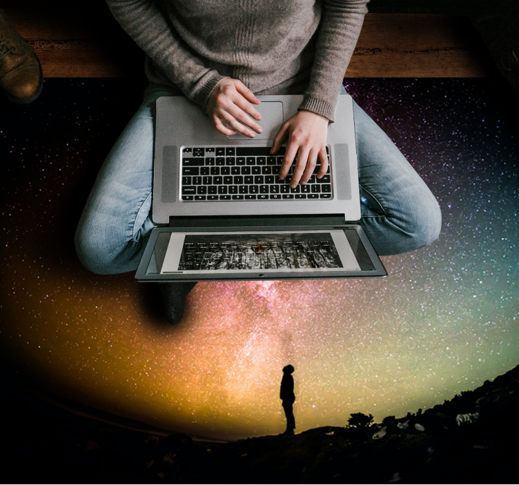 Tapete vinílico natureza paisagem celestial - TenStickers