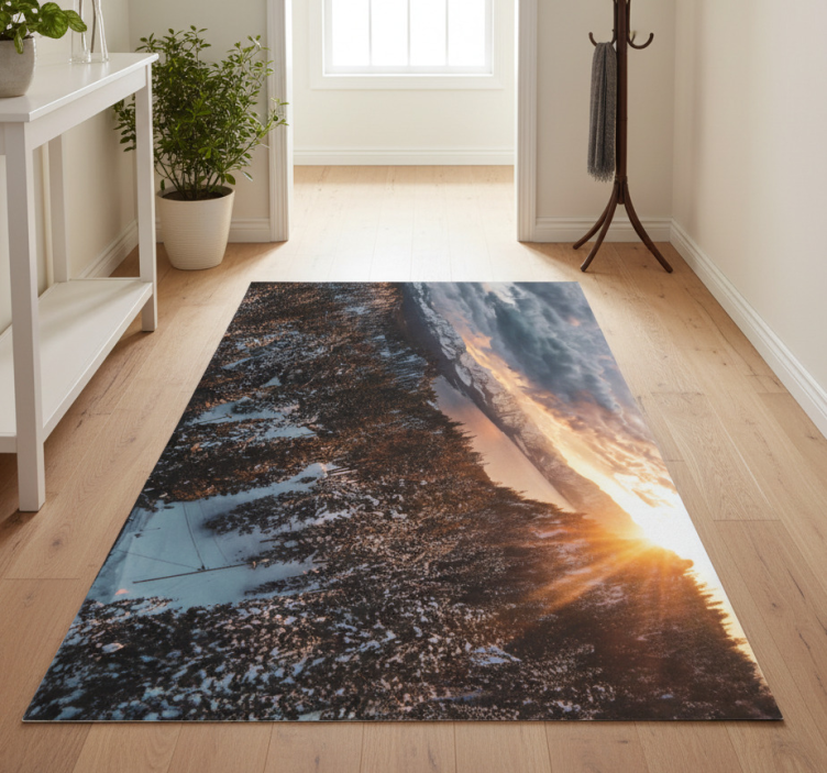 Tapete vinílico natureza paisagem de floresta luxuriante - TenStickers