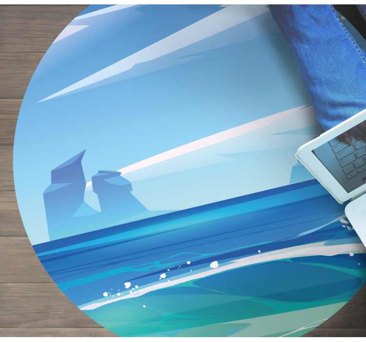 Tapete vinílico natureza serenidade costeira - TenStickers