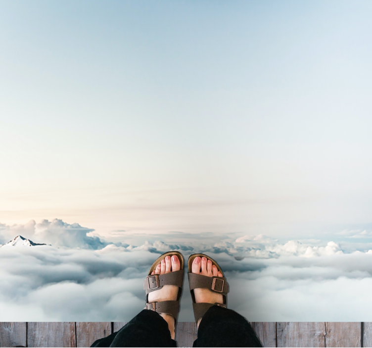 Tapete vinílico natureza serenidade da paisagem nublada - TenStickers