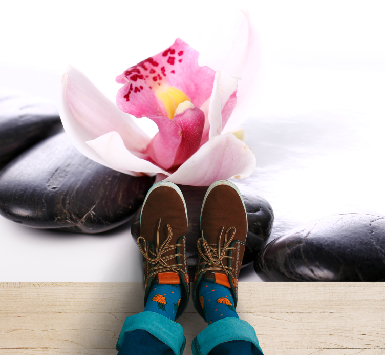 Tapete vinílico natureza serenidade floral elegante - TenStickers