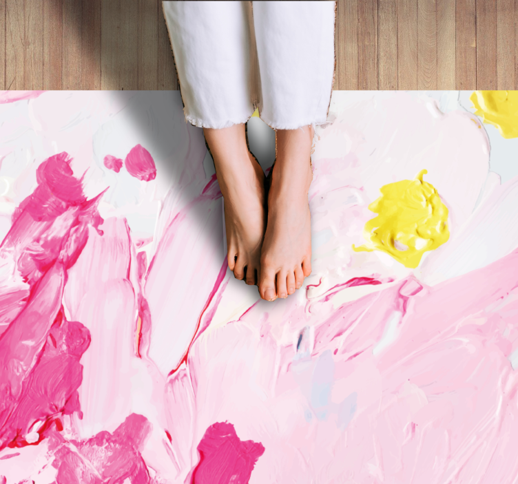 Tapete vinílico natureza tons florais abstratos - TenStickers