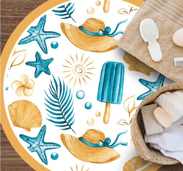 Tapete vinílico natureza vibrações de férias de verão - TenStickers