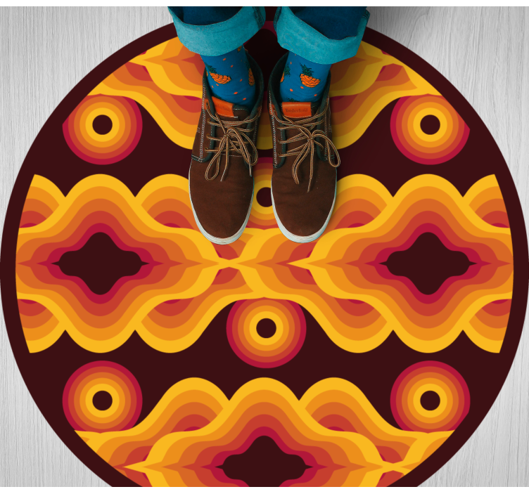 Tapete vinílico mosaico motivo espiral vintage - TenStickers