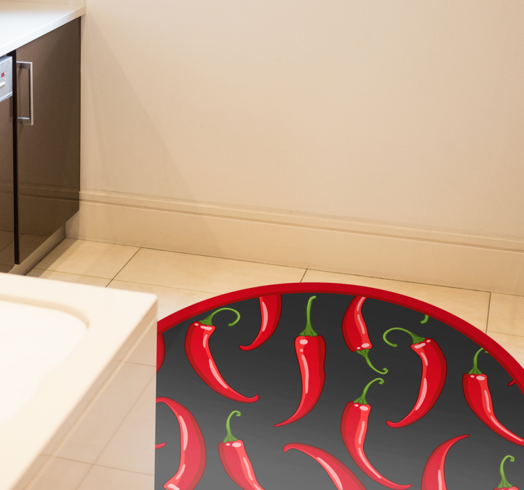 Tapete vinílico nórdico pimentões vermelhos picantes - TenStickers