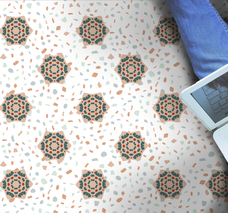 Tapete vinílico outras texturas mosaico branco - TenStickers