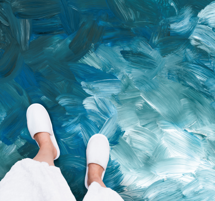 Tapete vinílico outras texturas pinceladas oceânicas - TenStickers