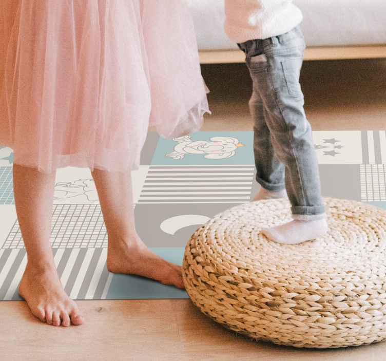 Tapete vinílico para bebés berçário de retalhos - TenStickers