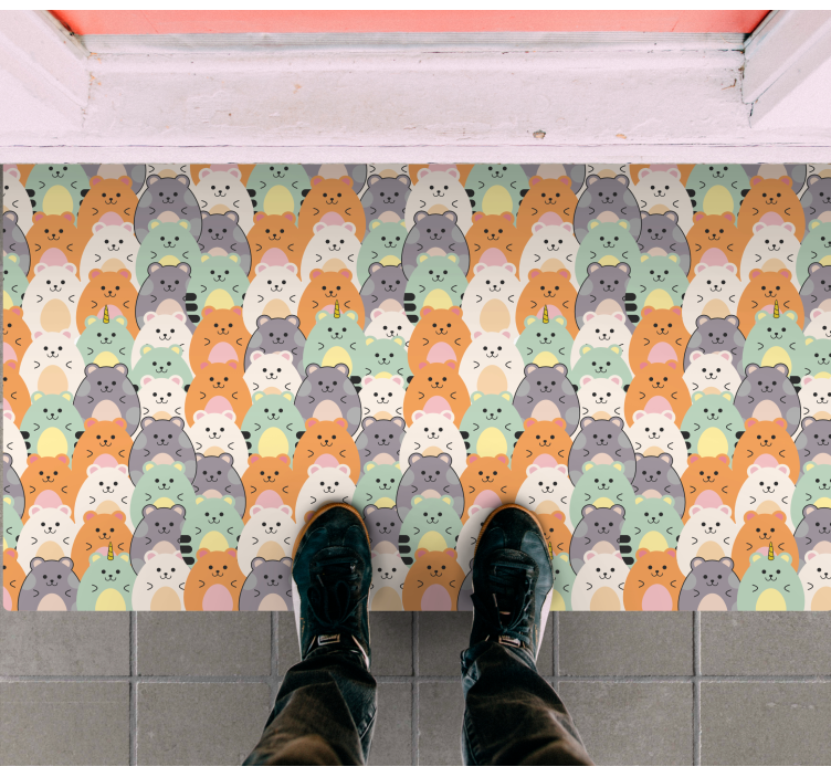 Tapete vinílico hall de entrada expressões animais adoráveis - TenStickers