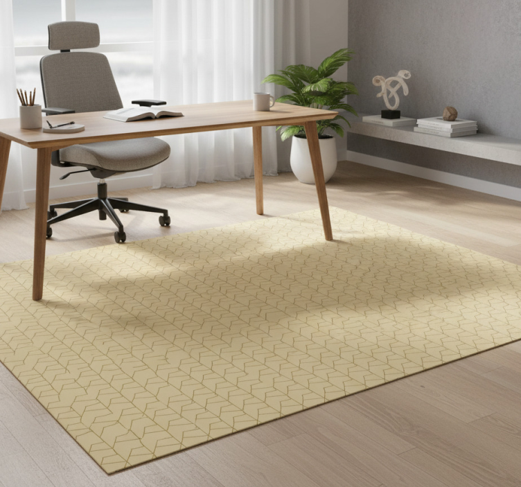 Tapete vinílico para escritório cinza gráfico e bege - TenStickers