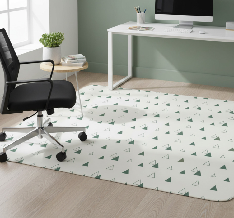 Tapete vinílico para escritório cores naturais em triângulos - TenStickers