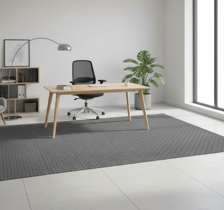 Tapete vinílico para escritório cubos cinza 3d - TenStickers