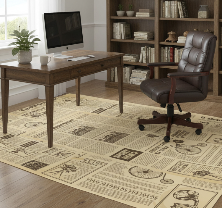 Tapete vinílico para escritório jornal americano vintage - TenStickers