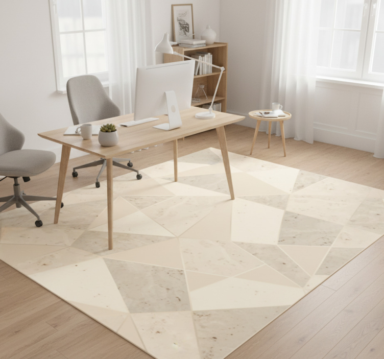 Tapete vinílico para escritório triângulos dourados 3d - TenStickers