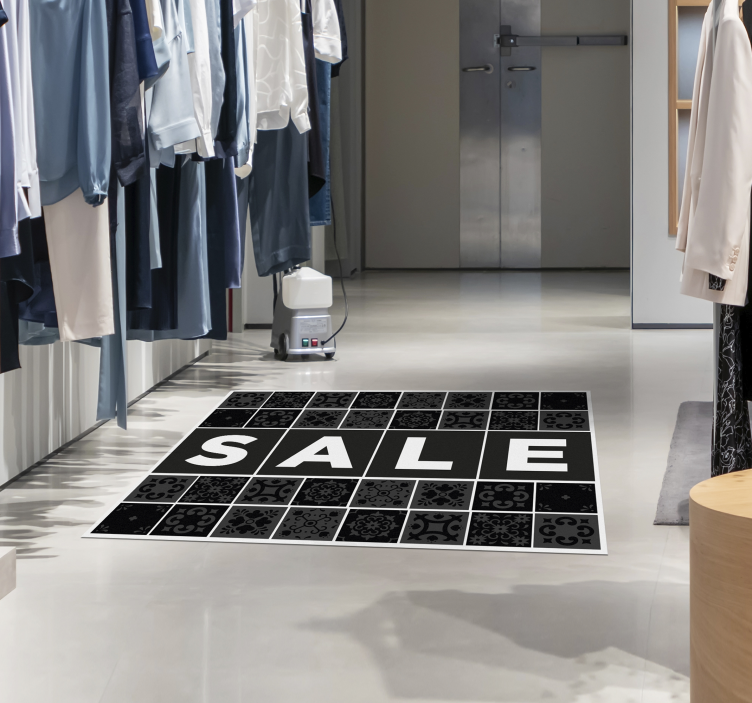 Tapete vinil preto venda de texto de azulejos padrão - TenStickers