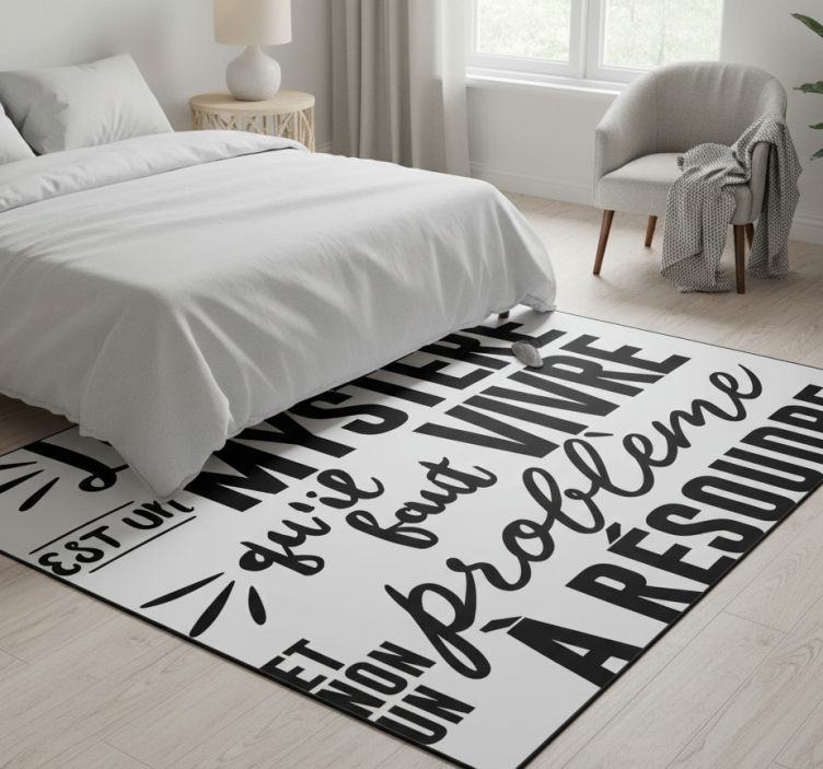 Tapete vinílico quarto a vida é um mistério - TenStickers