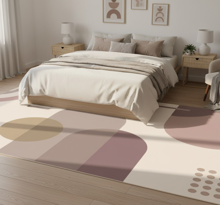 Tapete vinílico quarto arte moderna geométrica marrom - TenStickers