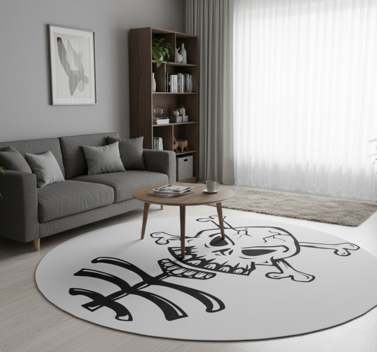 Tapete vinílico quarto caveira e tronco - TenStickers