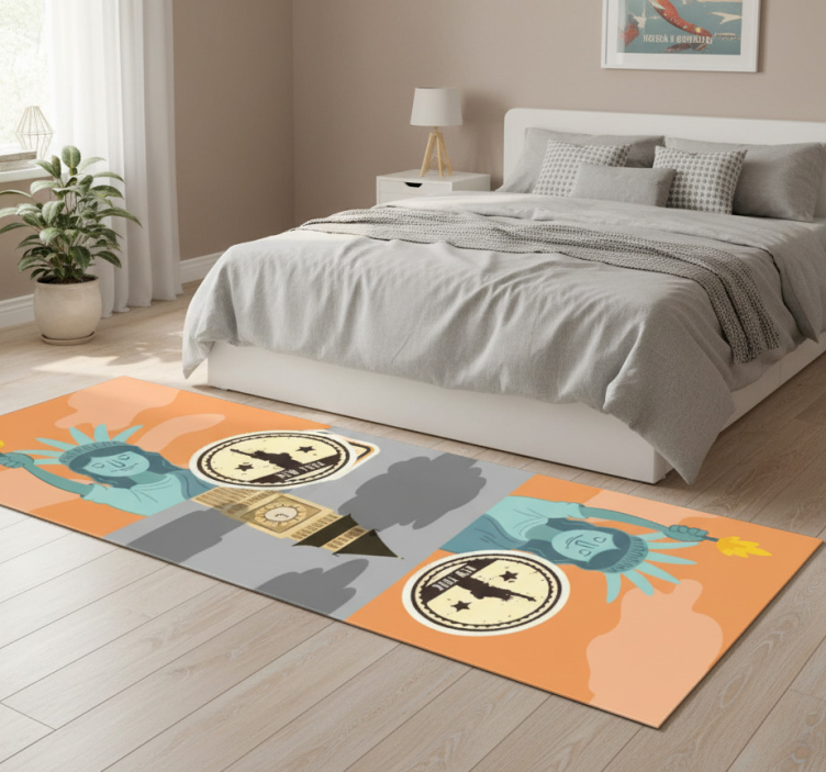 Tapete vinílico quarto colagem de nyc e londres - TenStickers