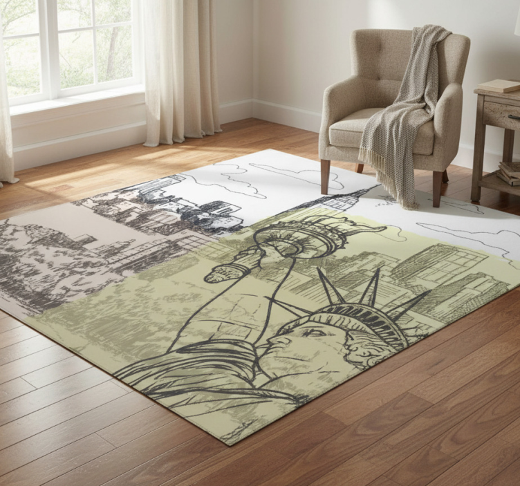 Tapete vinílico quarto colagem vintage oldschool nyc - TenStickers