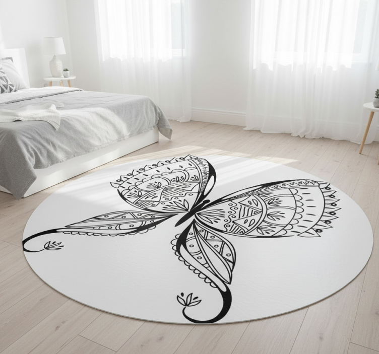 Tapete vinílico quarto borboleta graciosa - TenStickers