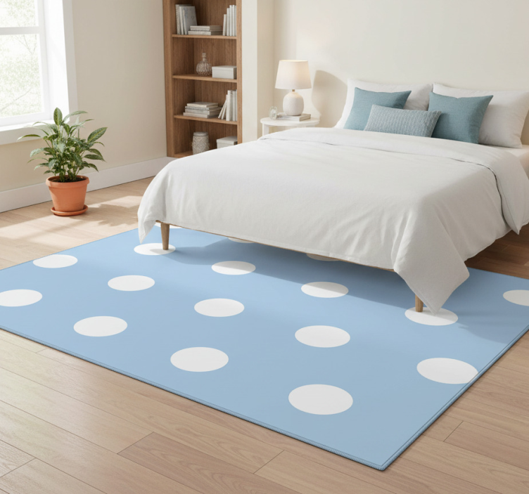 Tapete vinílico quarto com padrão de bolinhas - TenStickers